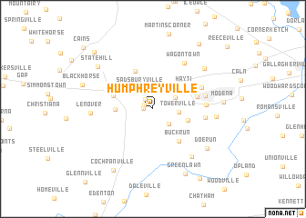 map of Humphreyville