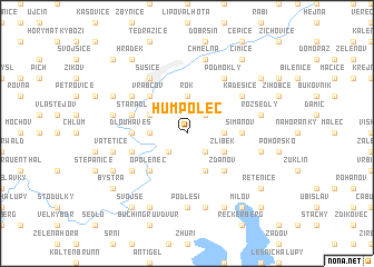 map of Humpolec