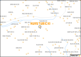 map of Hum Stubički