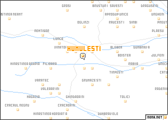 map of Humuleşti