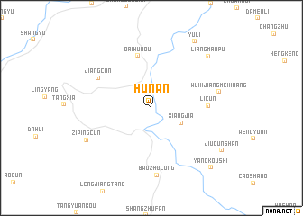 map of Hunan
