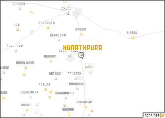 map of Hunathpura