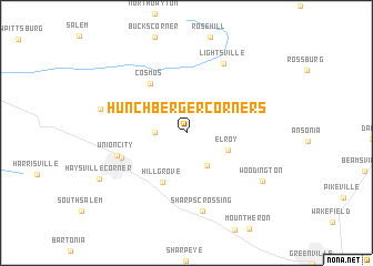 map of Hunchberger Corners