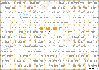 map of Hundelgem