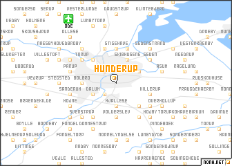 map of Hunderup