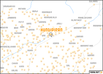 map of Hūndi Pīrān