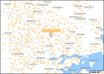 map of Hŭngam-ni