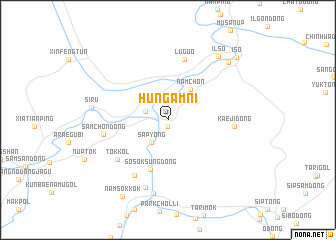 map of Hŭngam-ni