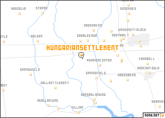 map of Hungarian Settlement