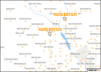 map of Hŭngbong-ni