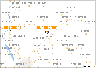 map of Hŭngbong-ni