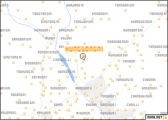 map of Hŭngdŏng-ni