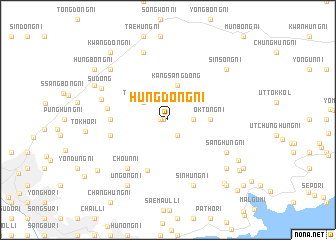 map of Hŭngdong-ni
