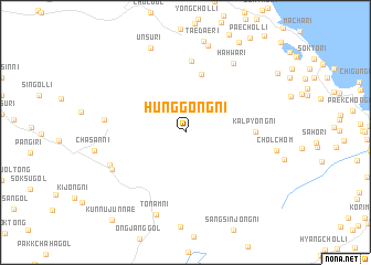 map of Hŭnggong-ni