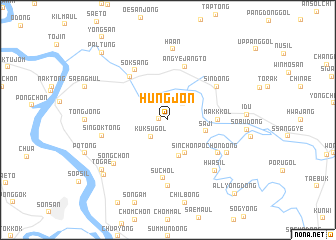 map of Hŭngjŏn