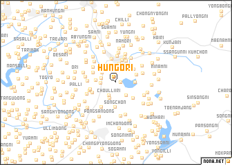 map of Hŭngo-ri