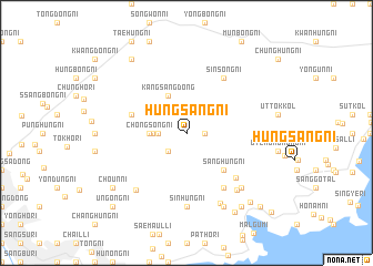 map of Hŭngsang-ni