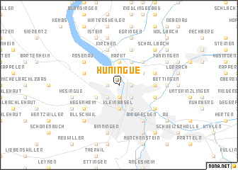 map of Huningue