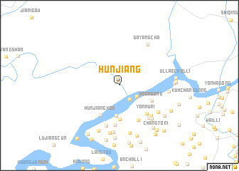 map of Hunjiang