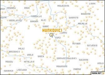 map of Hunkovići