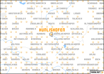 map of Hünlishofen