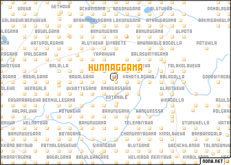 map of Hunnaggama