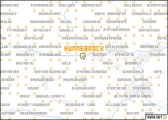 map of Hunnebrock