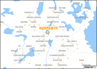 map of Hunnebyn