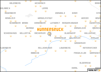 map of Hunnersrück