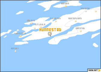 map of Hunnestad