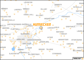 map of Hunsecker