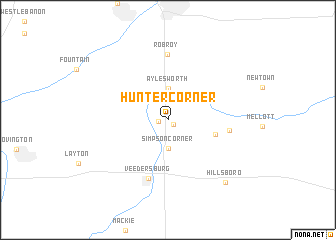 map of Hunter Corner