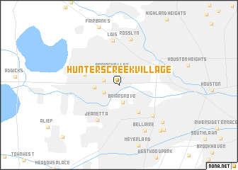 map of Hunters Creek Village