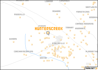 map of Hunters Creek