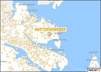 map of Hunters Harbor