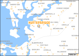map of Hunters Ridge
