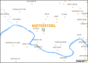 map of Hunters Trail