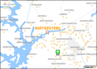 map of Hunters Trail