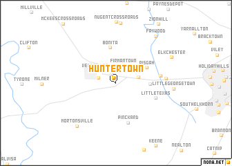 map of Hunter Town