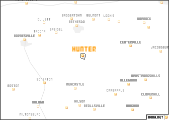 map of Hunter