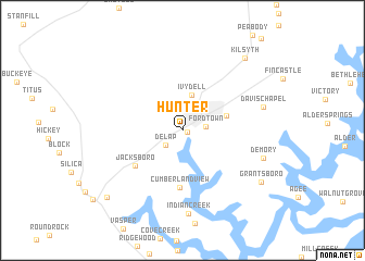 map of Hunter