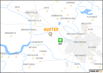 map of Hunter