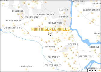 map of Hunting Creek Hills