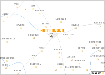 map of Huntingdon