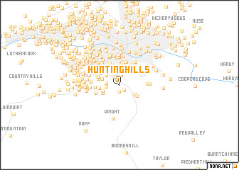 map of Hunting Hills