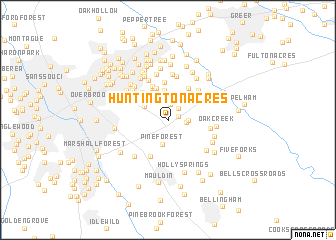 map of Huntington Acres