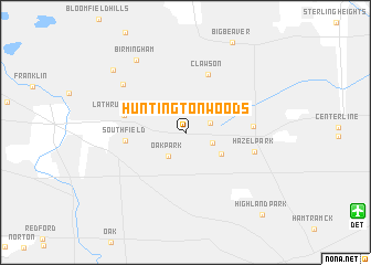 map of Huntington Woods