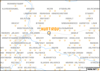 map of Huntířov