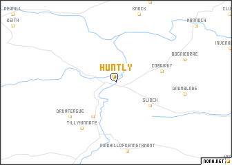 map of Huntly