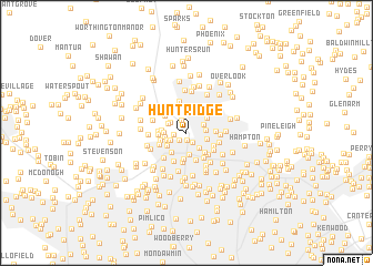 map of Hunt Ridge